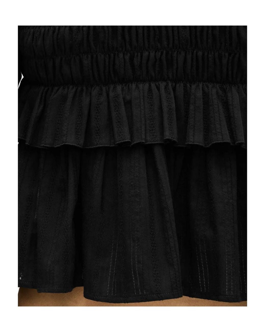 Ann Demeulemeester Black Smocked Ruffled Blouse