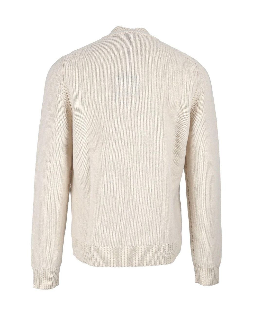 Peserico White Turtleneck Cable-Knit Jumper for men