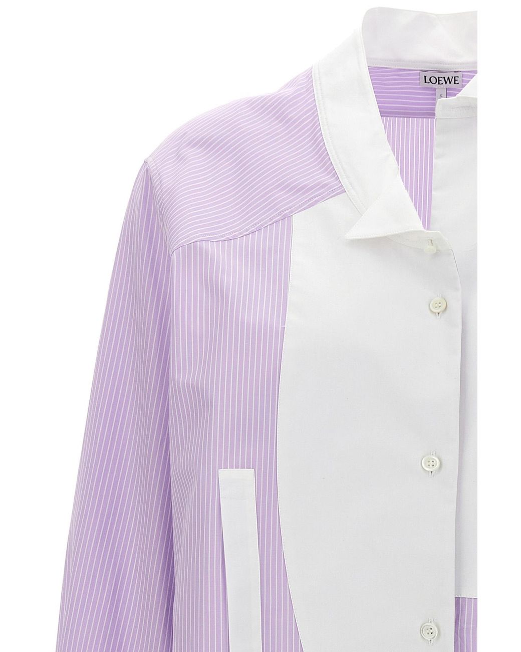 Loewe Purple Striped Asymmetric Shirt