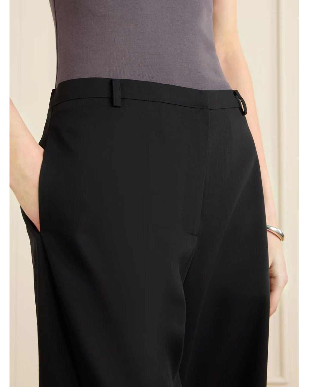 St. Agni Blue Wool Casual Pants