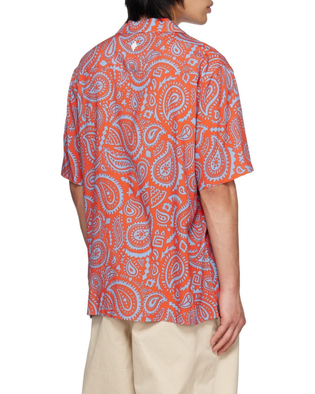 Marcelo Burlon Red County Of Milan Paisley Hawaii Shirt for men
