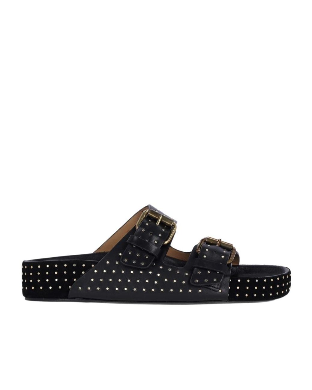 Isabel Marant Black Embellished Slip-On Sandals