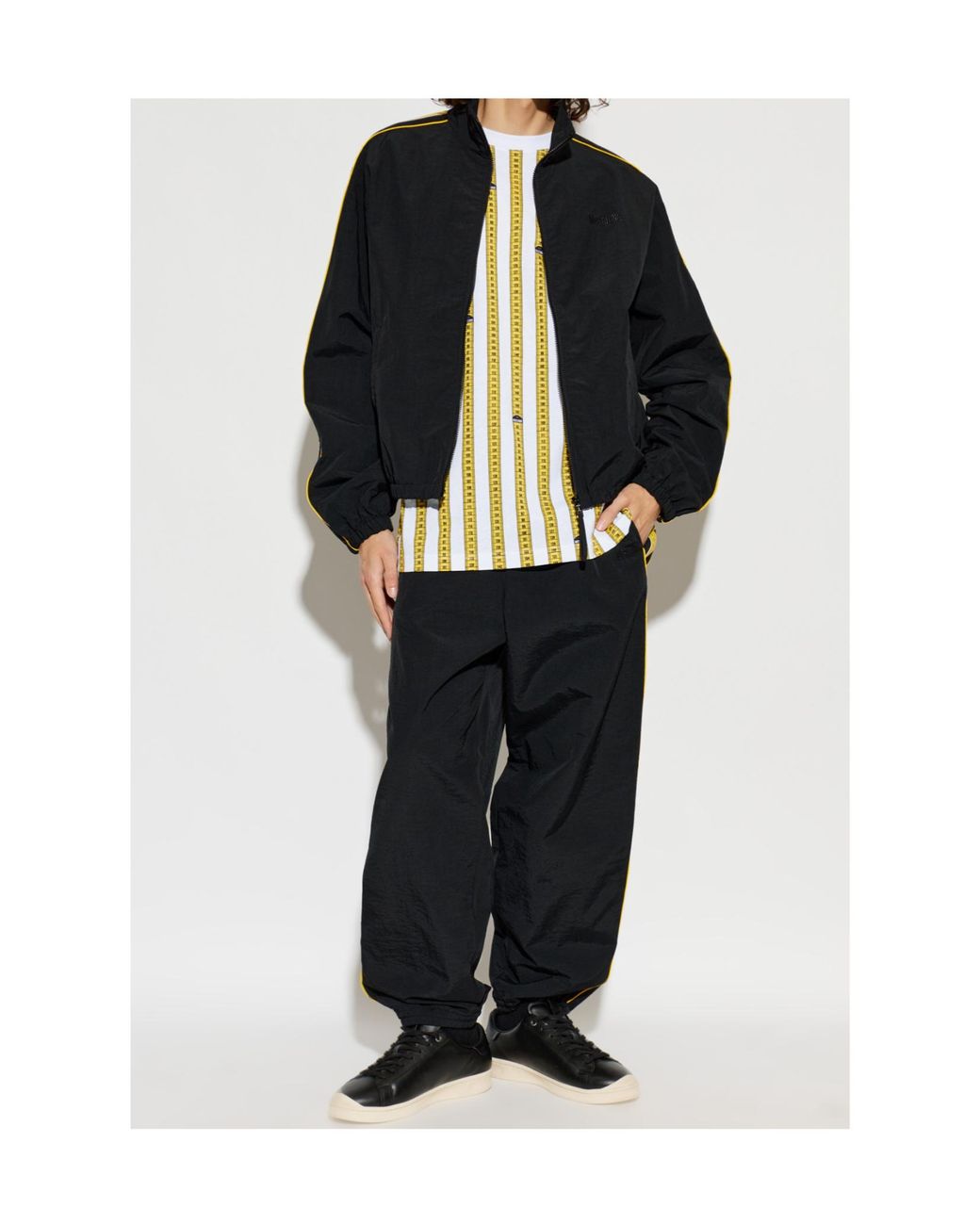 Moschino Black Stand-Up Collar Light Jacket for men
