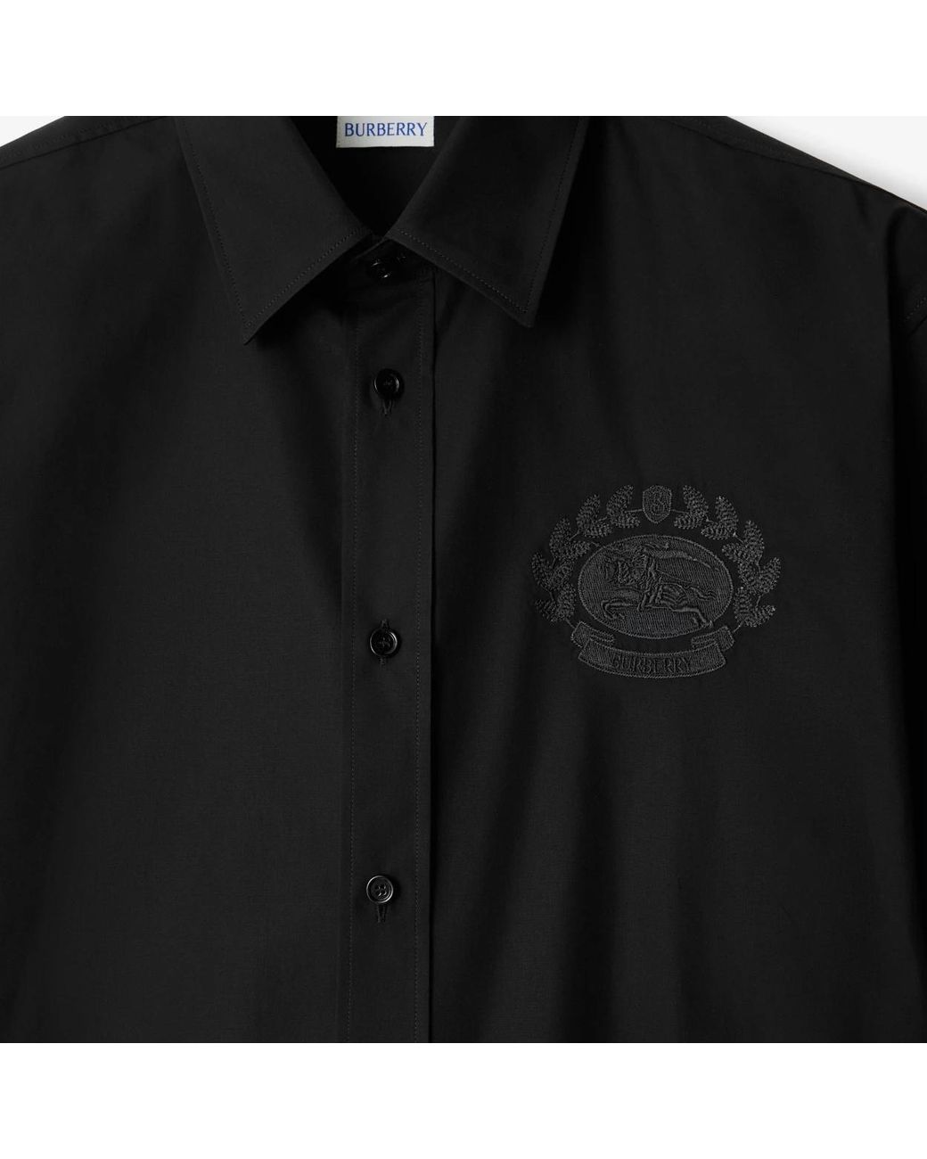 Burberry Black Ekd Cotton Shirt for men