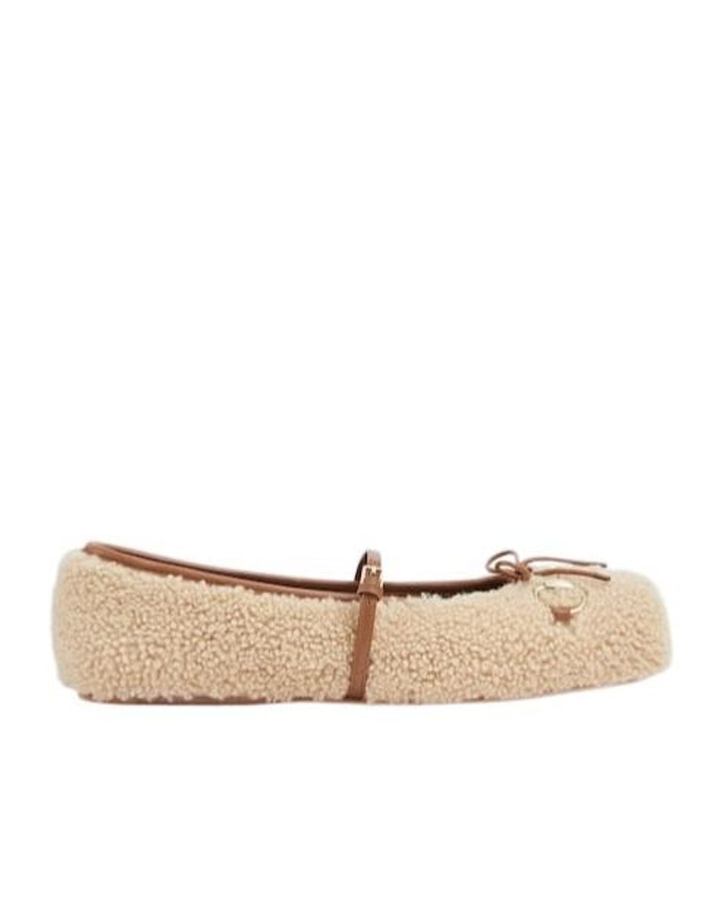 Gucci Natural Horsebit Ballet Flat, Size 35 It