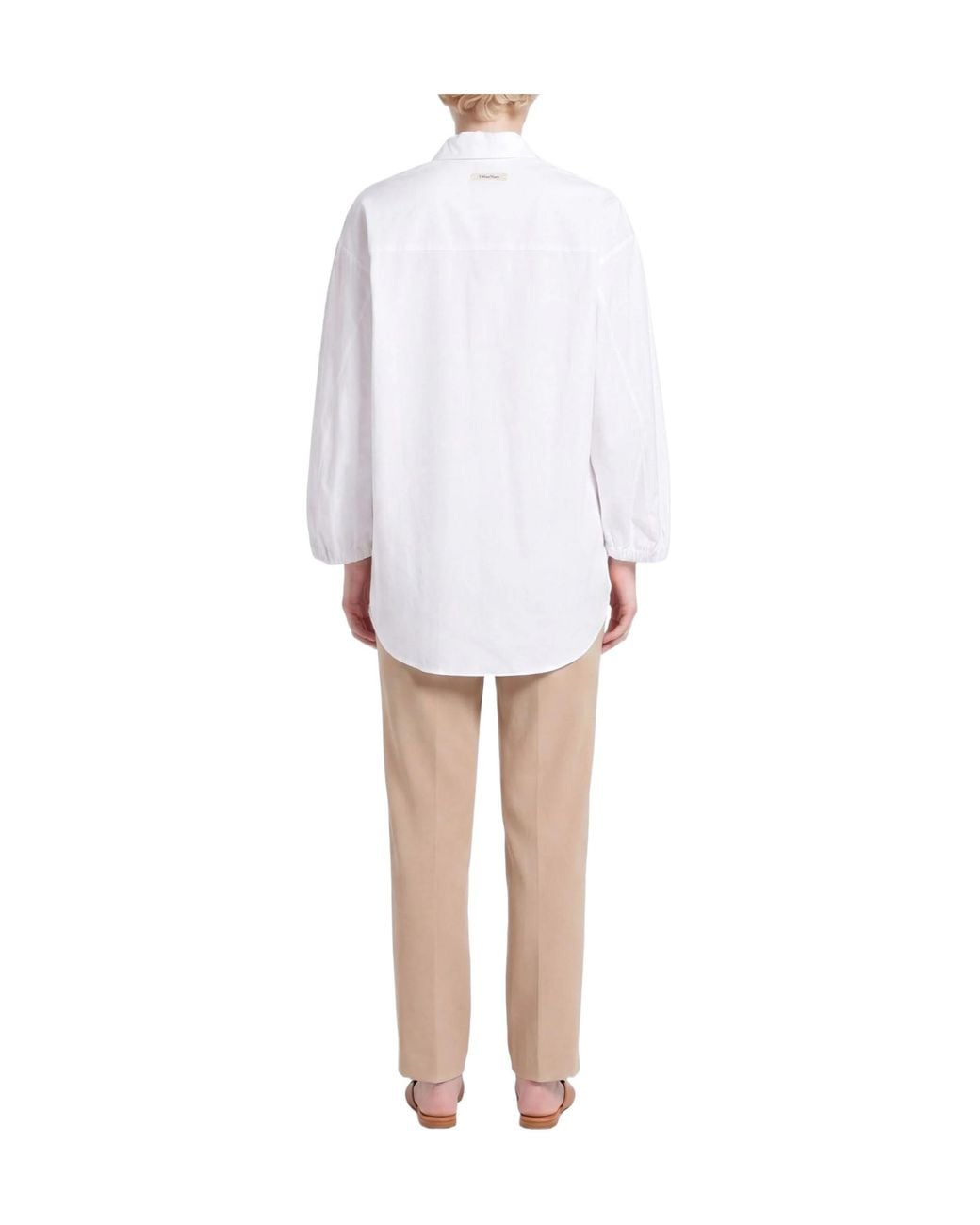 Max Mara White Solid Colour Shirts