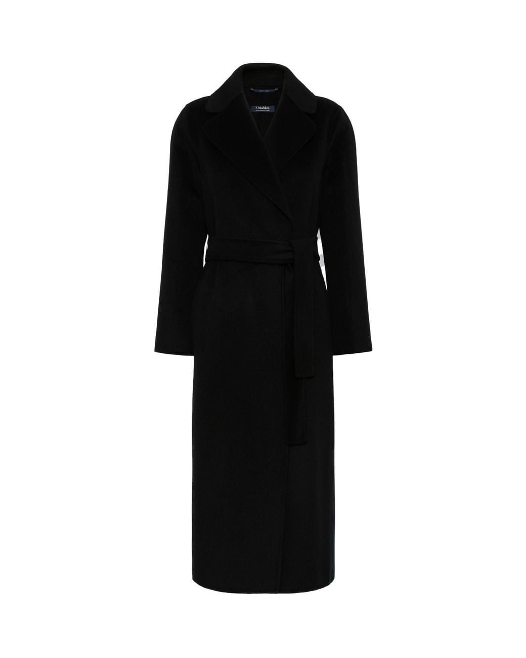 Max Mara Black Wool And Cashmere Coat With Belt