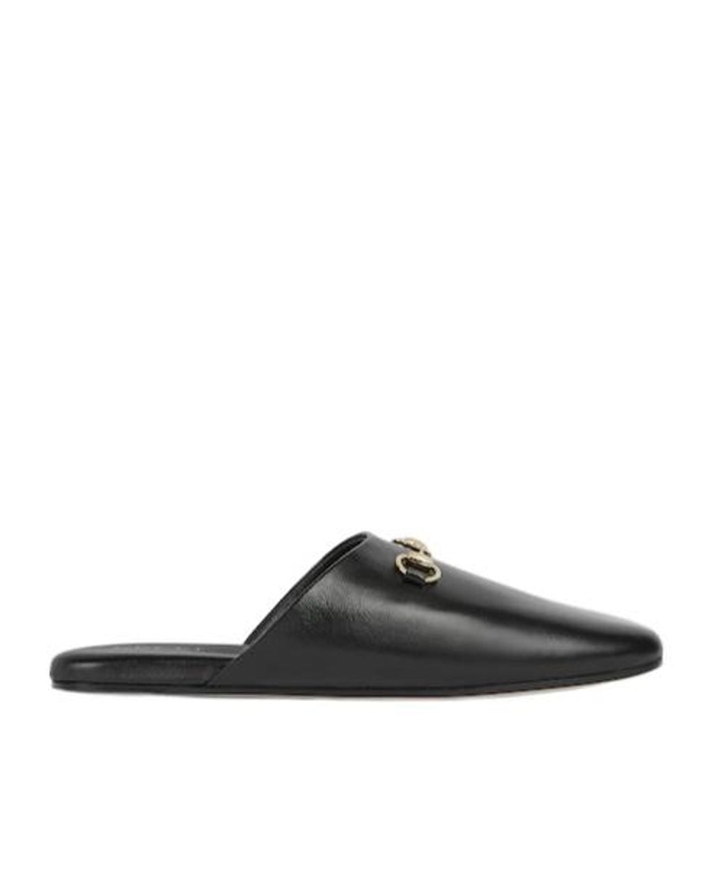 Gucci Black Mule With Horsebit, Leather
