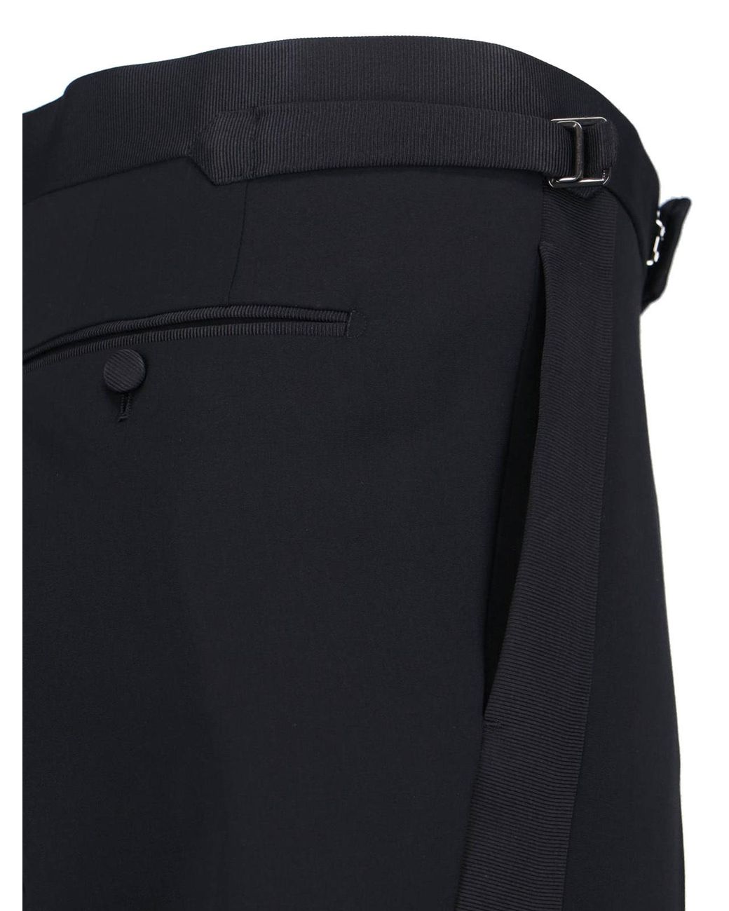 Tom Ford Blue Straight-Leg Tailored Trousers for men