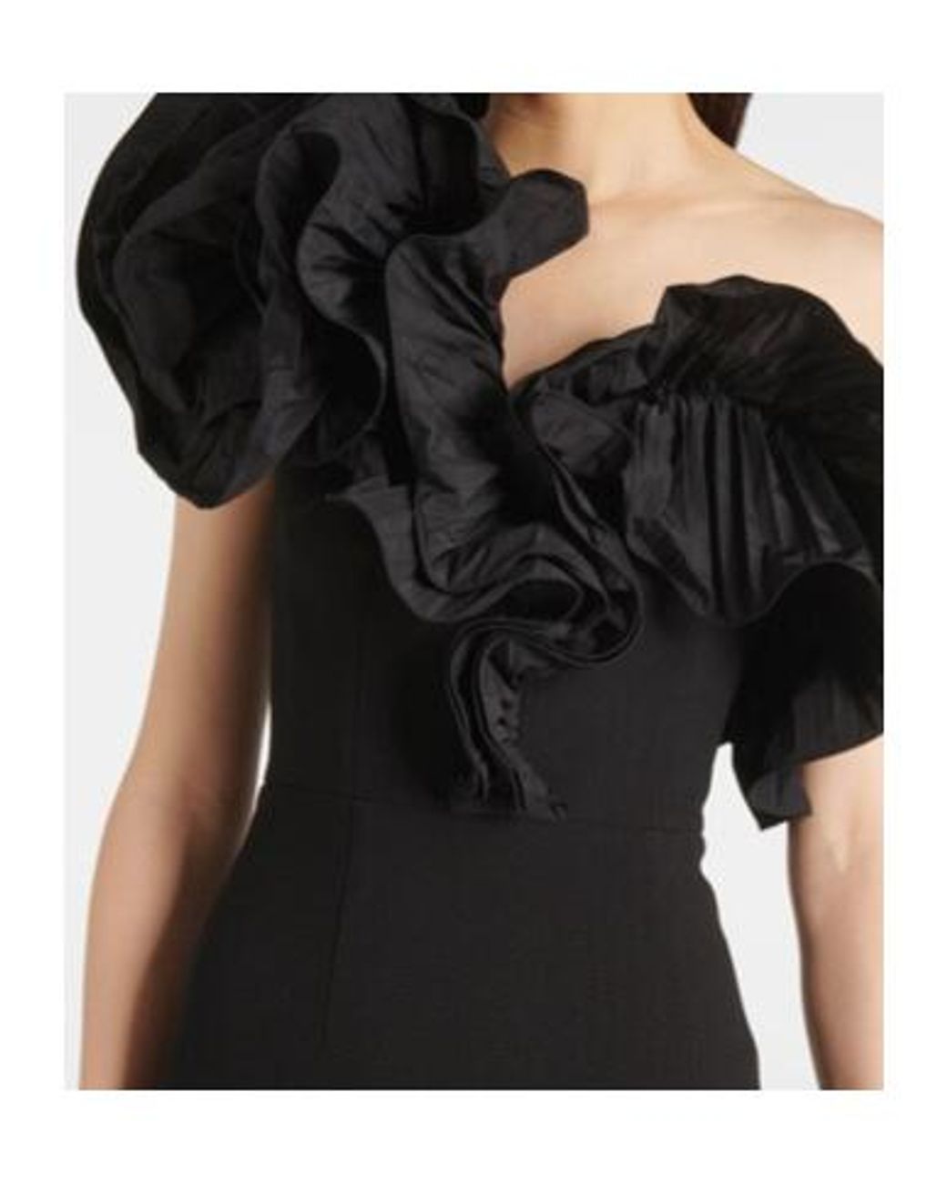 Rebecca Vallance Black Ella's Pleated Crepe Dress