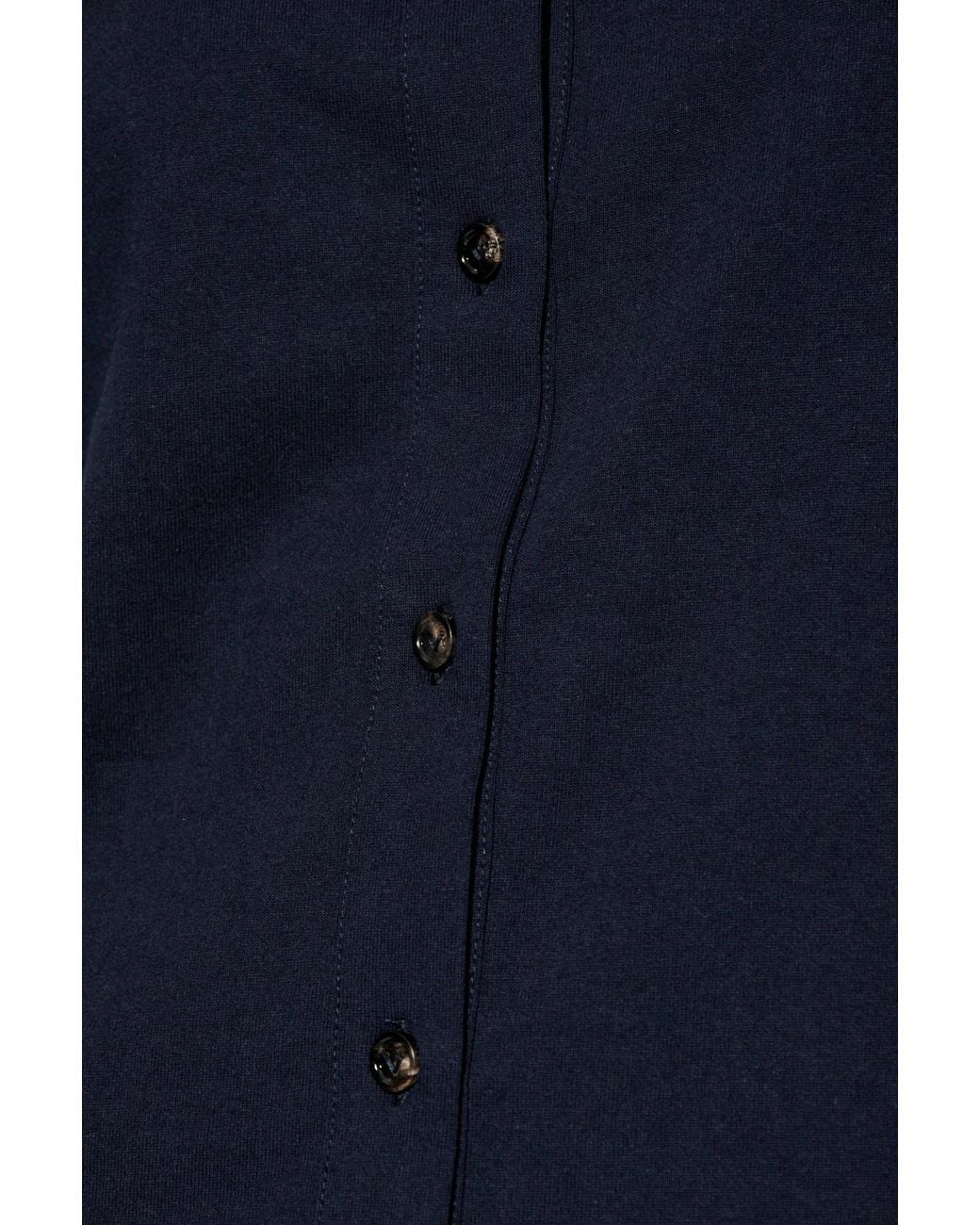 Bottega Veneta Blue Single Breasted Sleeveless Top