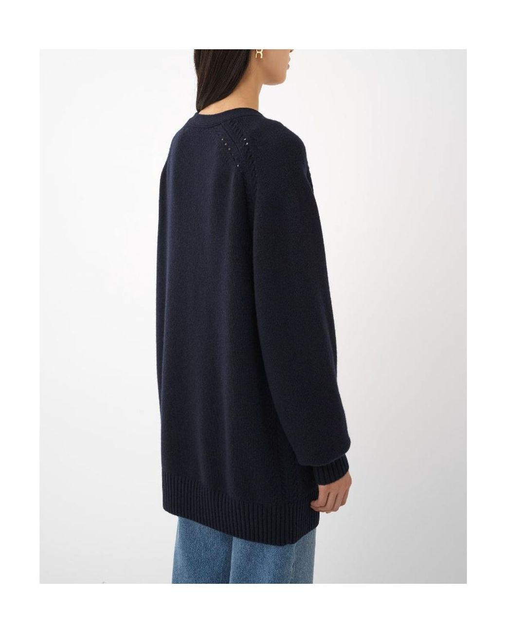 Chloé Blue Chloé V-Neck Knitted Cardigan