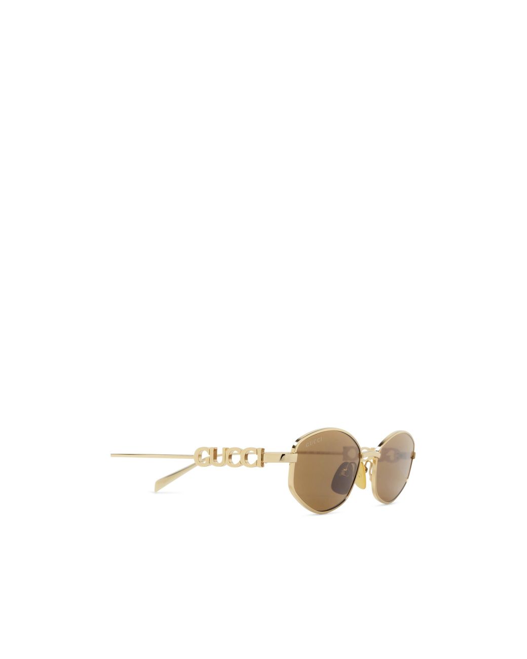 Gucci Metallic Eyewear Oval Frame Sunglasses