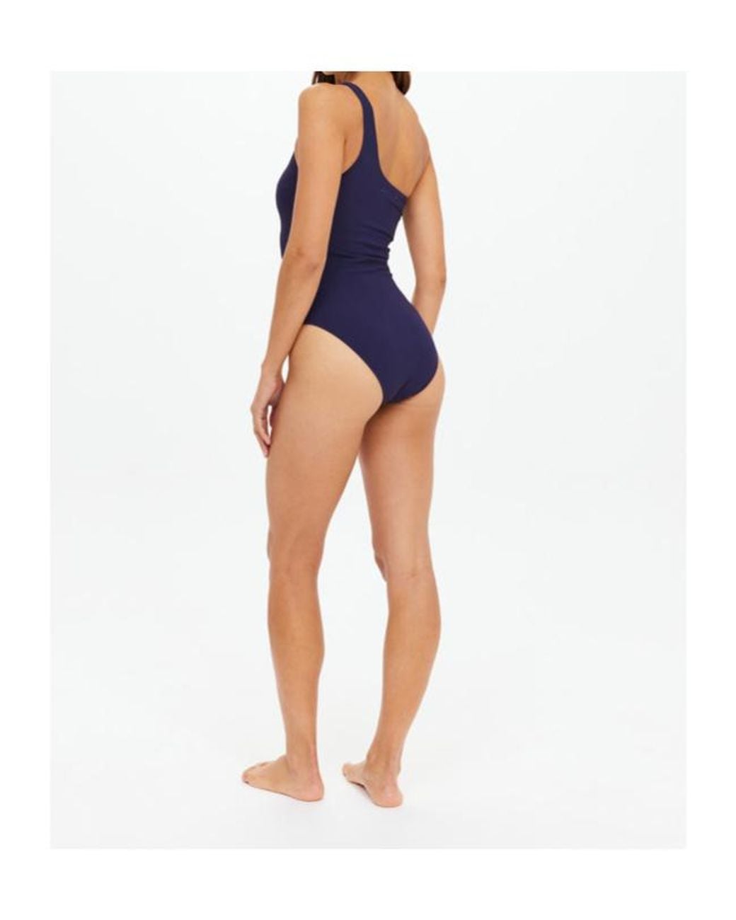 The Upside Blue Mystery One-Shoulder Swimsuit