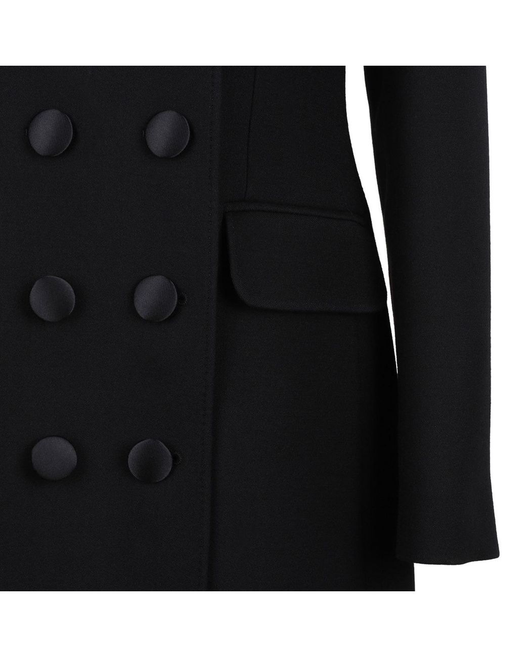 Dolce & Gabbana Black Double-Breasted Coat