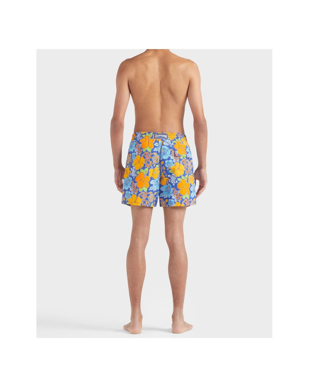 Vilebrequin Blue Floral-Print Swim Shorts for men
