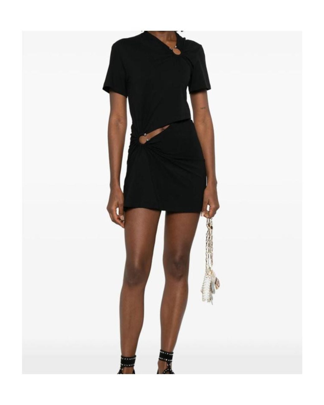 Rabanne Black Rabanne Cut-Out Mini Dress