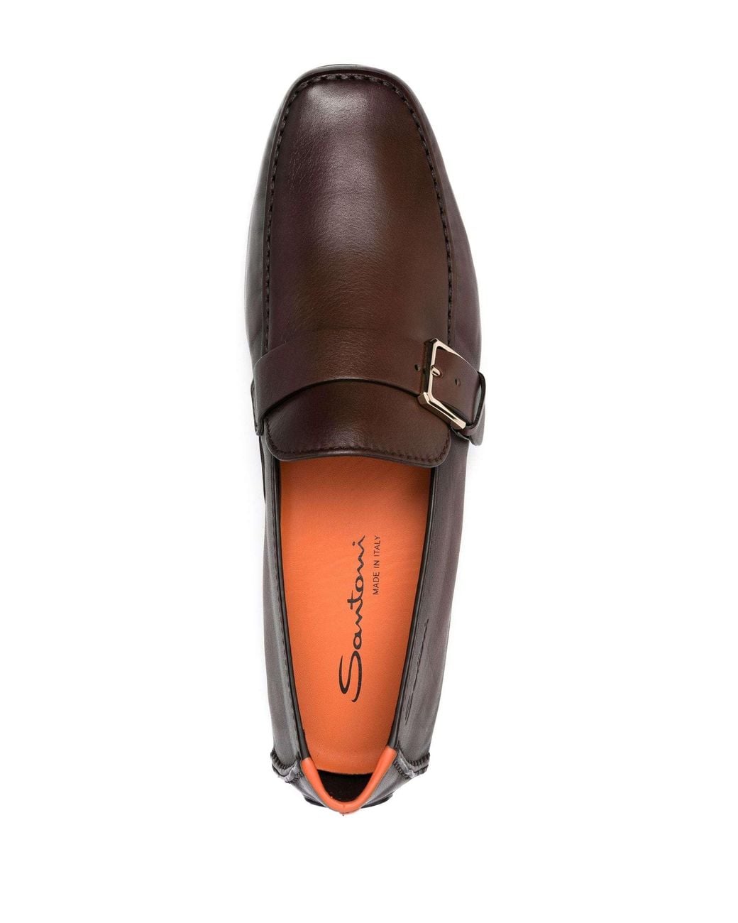 Santoni Brown Logo Love Shoes for men