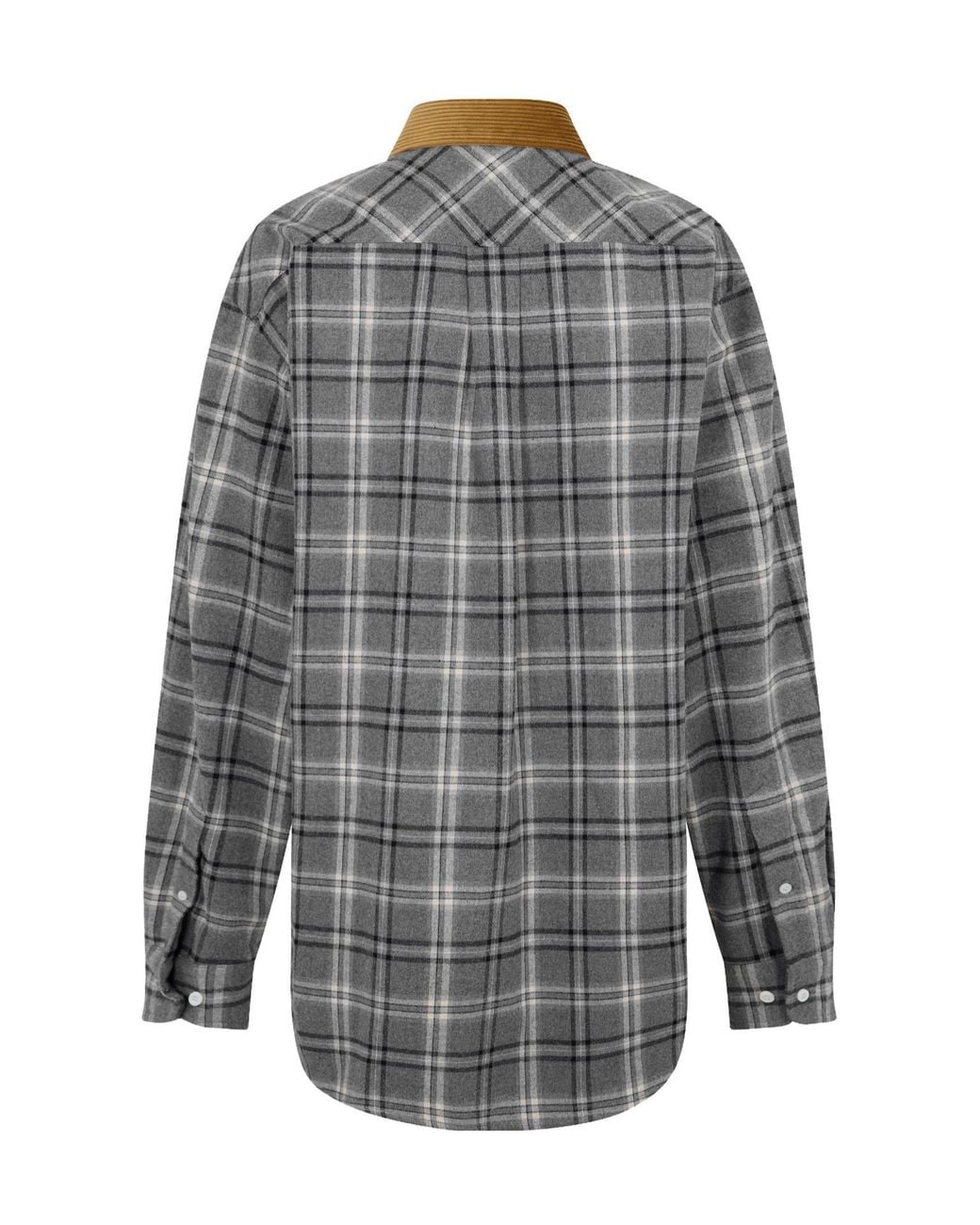 Miu Miu Gray Plaid Long Sleeve Shirt