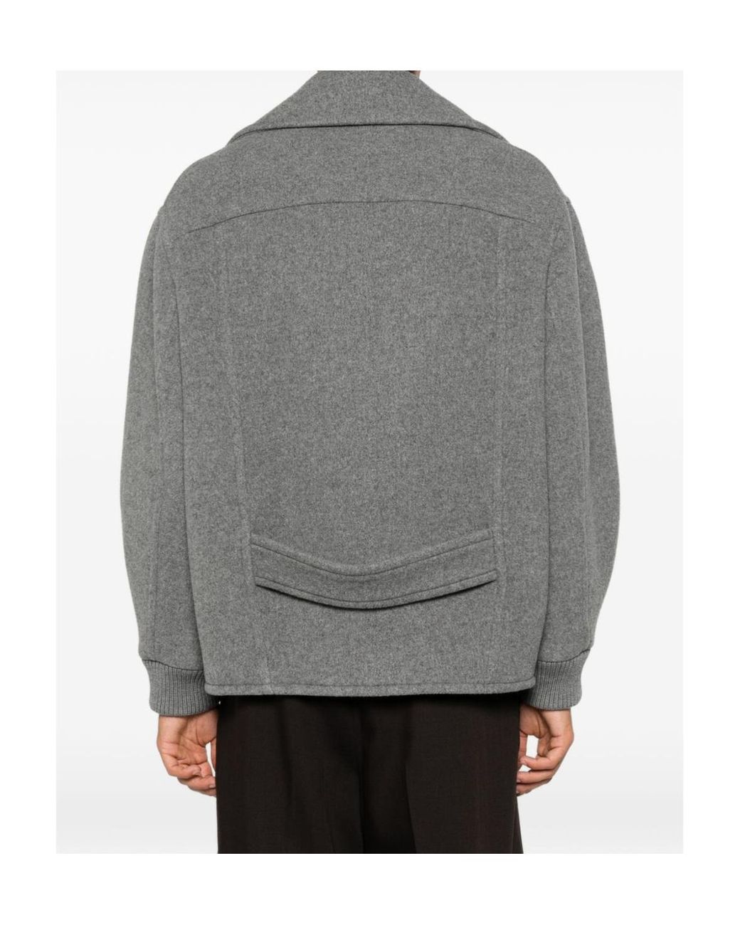 Moschino Gray Long-Sleeve Casual Jacket for men