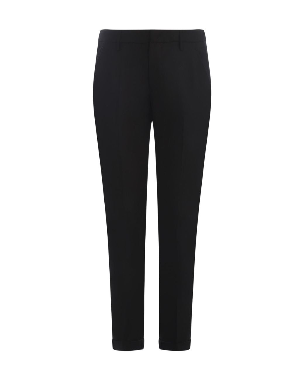 Dondup Black Gaubert Stretch Wool Pants for men