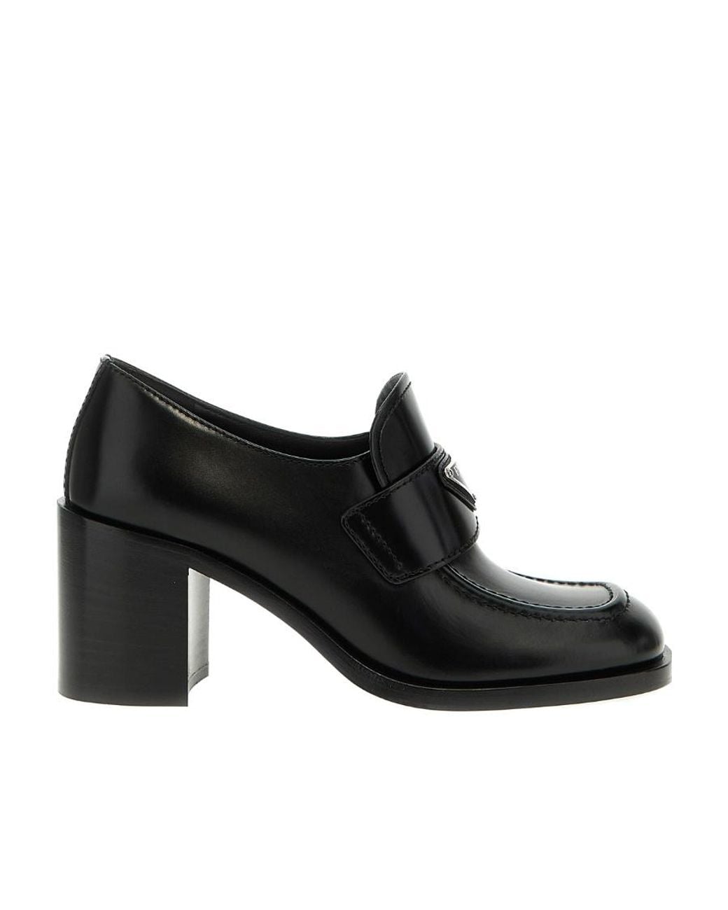 Prada Black Stitching Detail High Heels