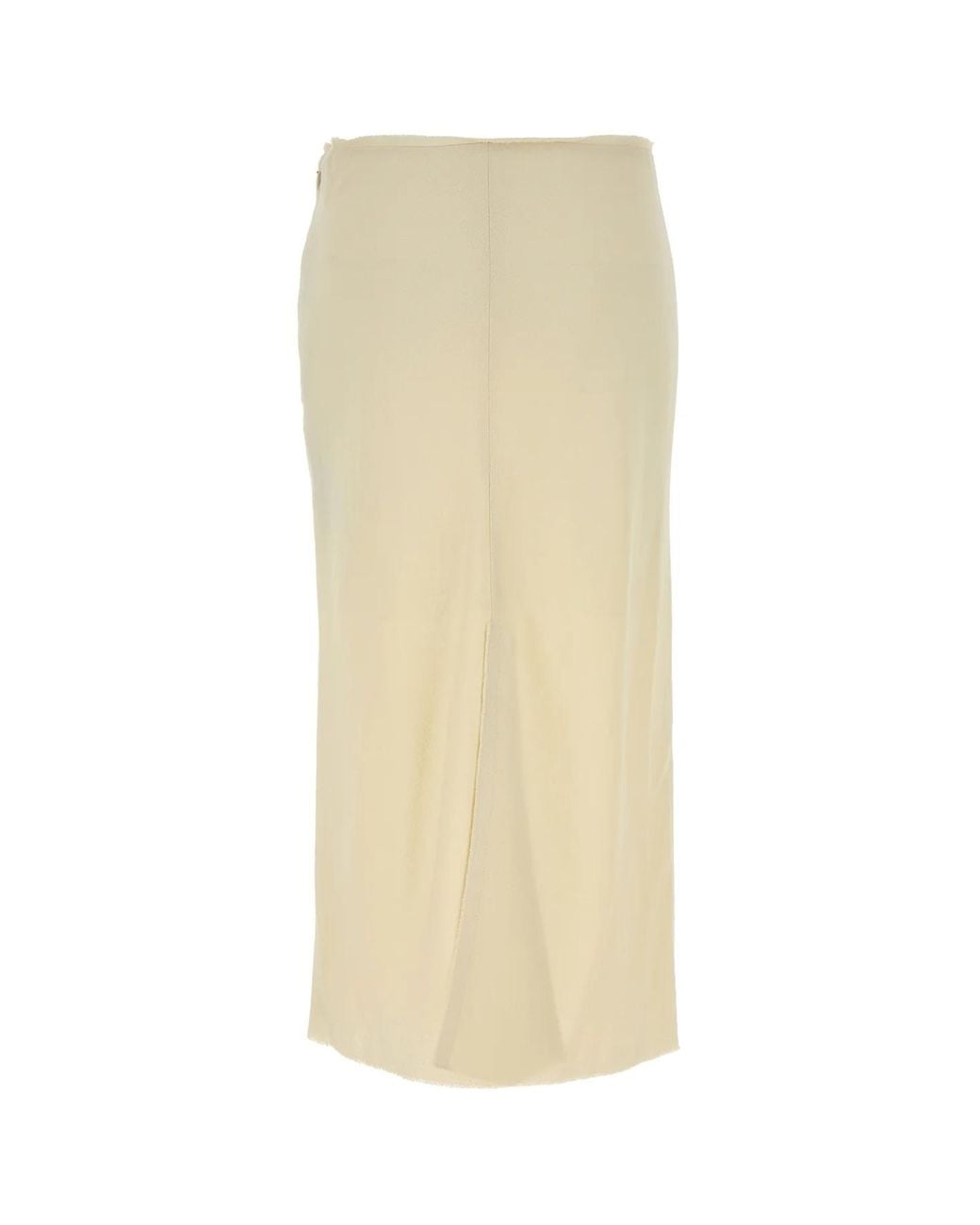 AMI Natural Straight Hem Midi Skirt
