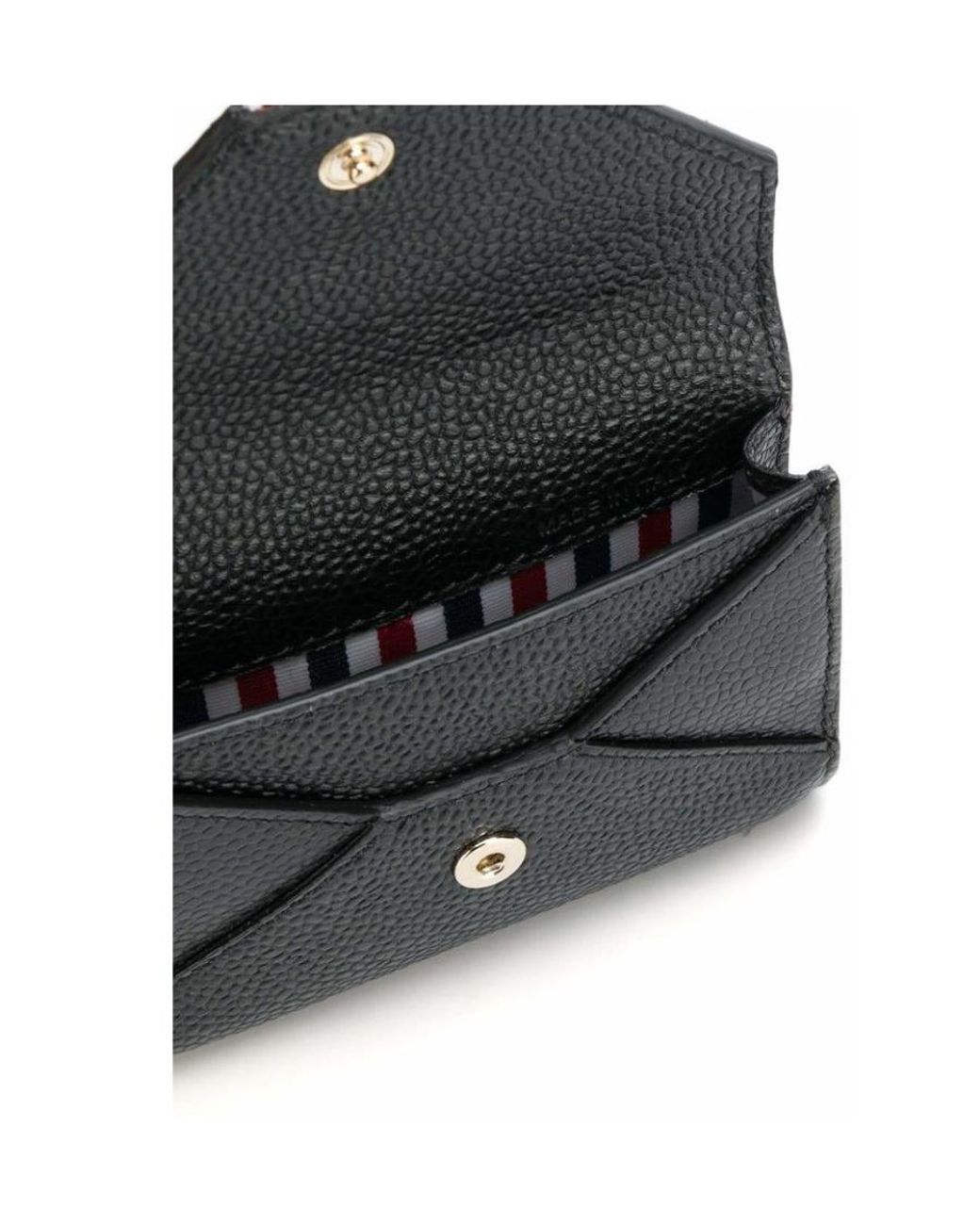 Thom Browne Gray Stripe Detailed Envelope Card Case