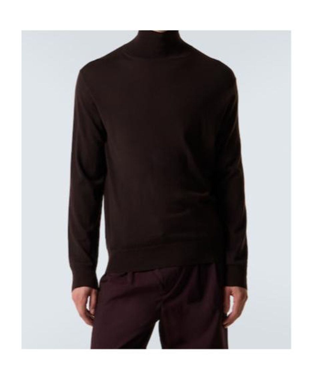 Calvin Klein Black Ash Wool Turtleneck Sweater for men