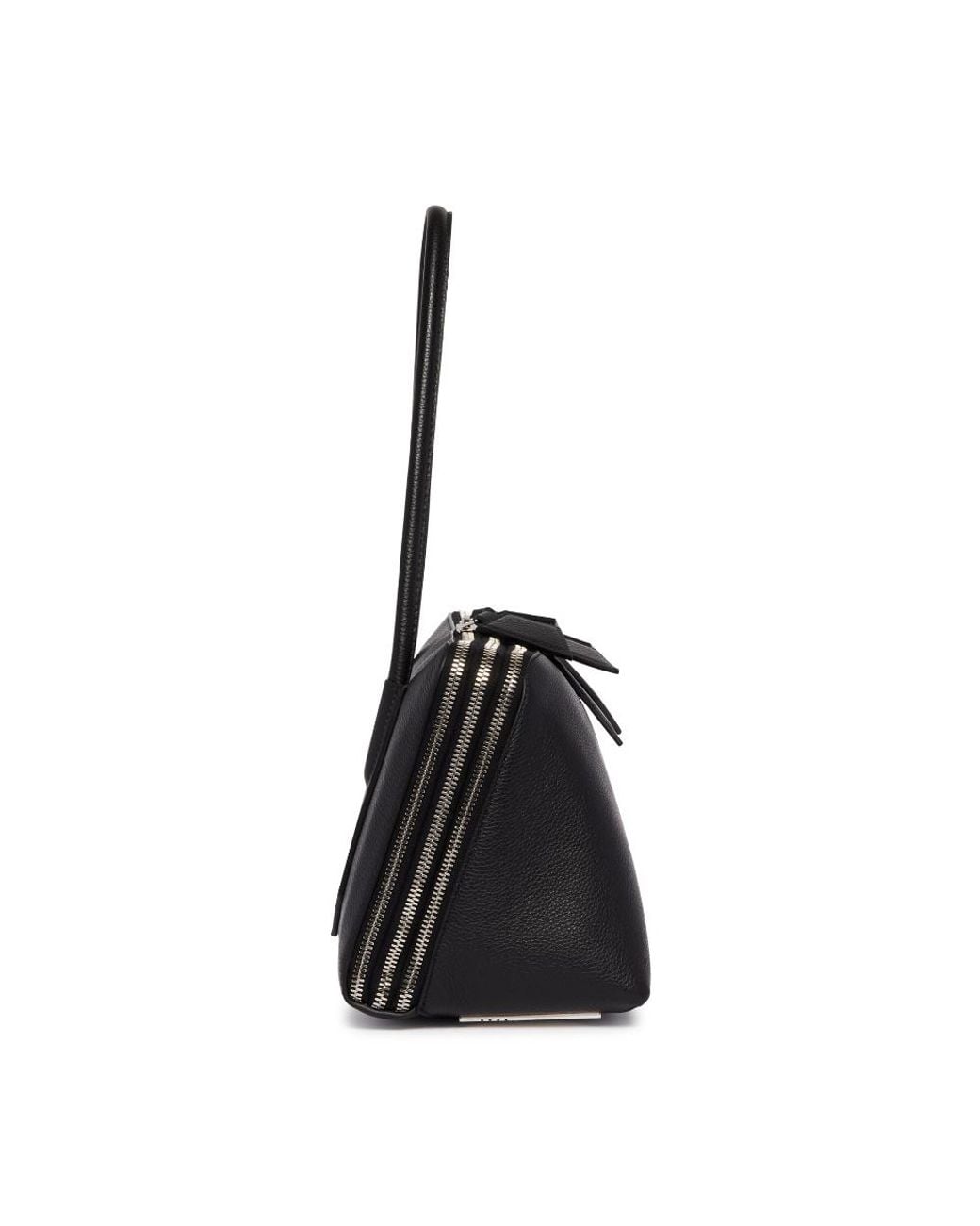 The Attico Black The Laltra Grained Shoulder Bag
