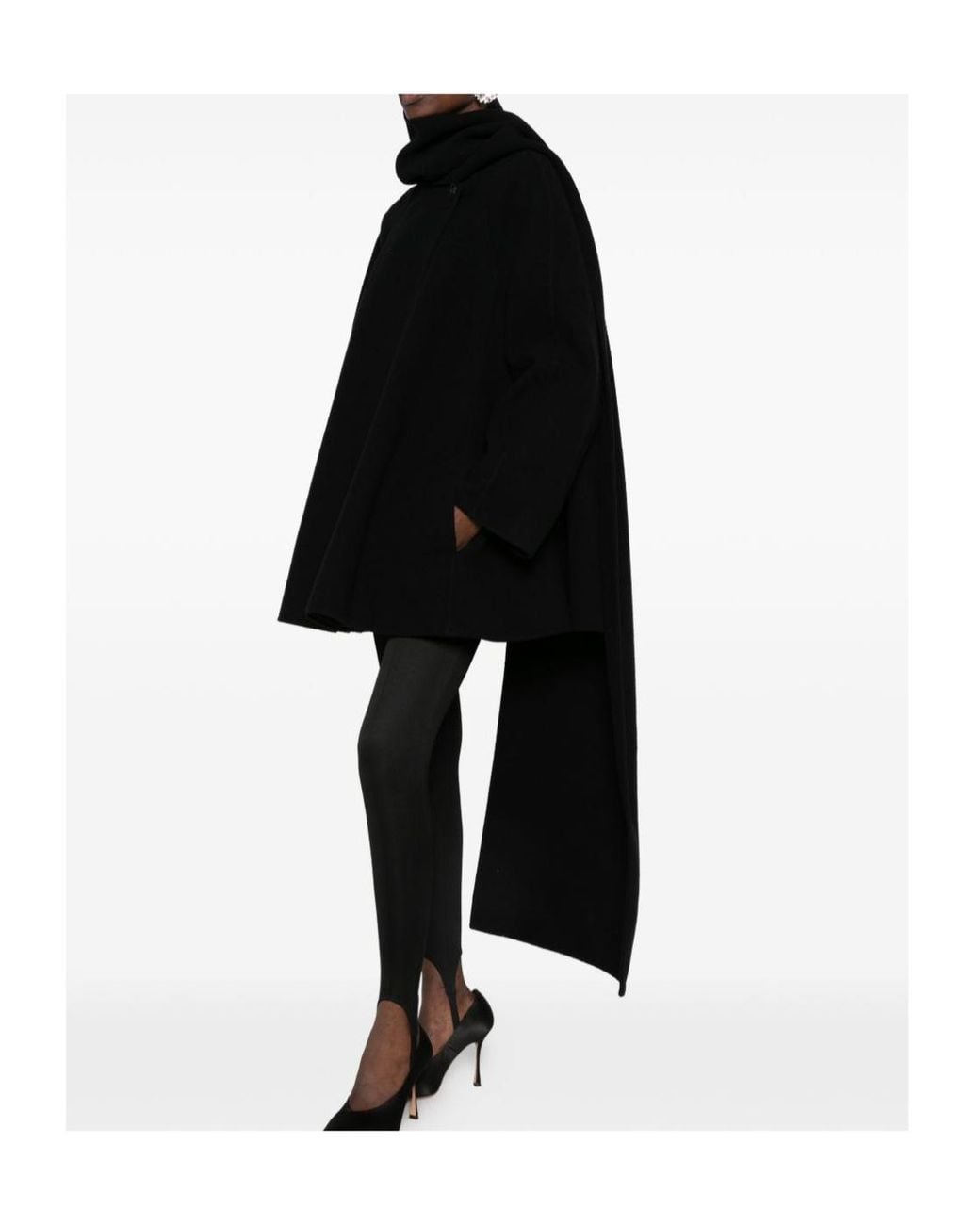 Alaïa Black Wool Scarf And Coat