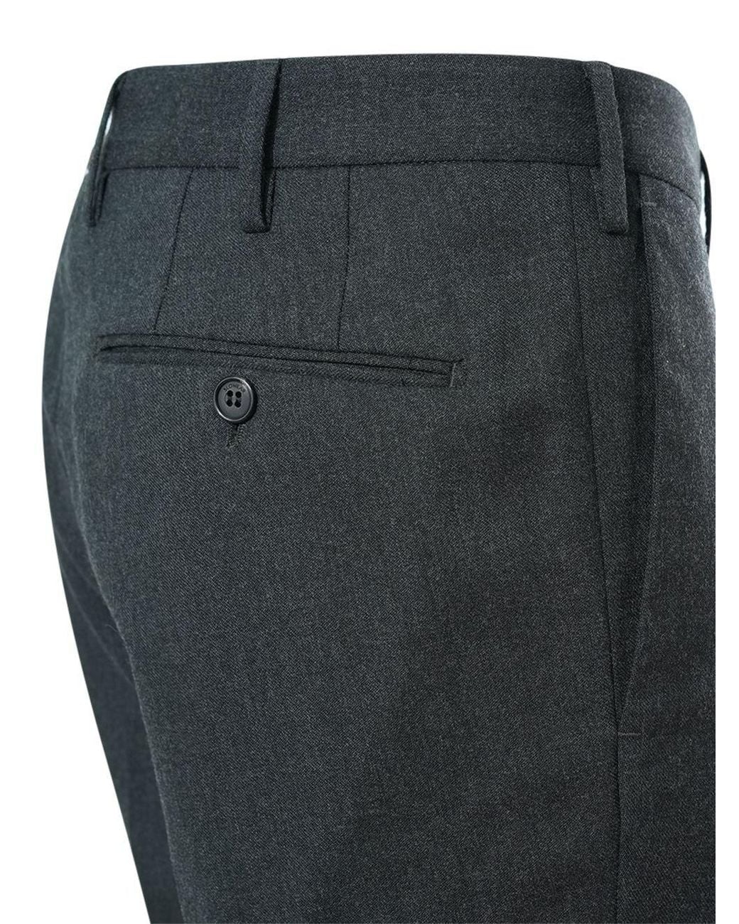 Incotex Gray Tailored Wool-Blend Pants for men