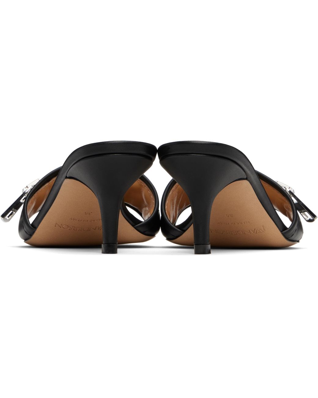 J.W. Anderson Black Leather Biker Sandals