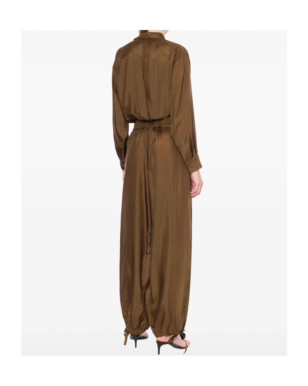Philosophy Di Lorenzo Serafini Brown Button-Down Long-Sleeved Shirt