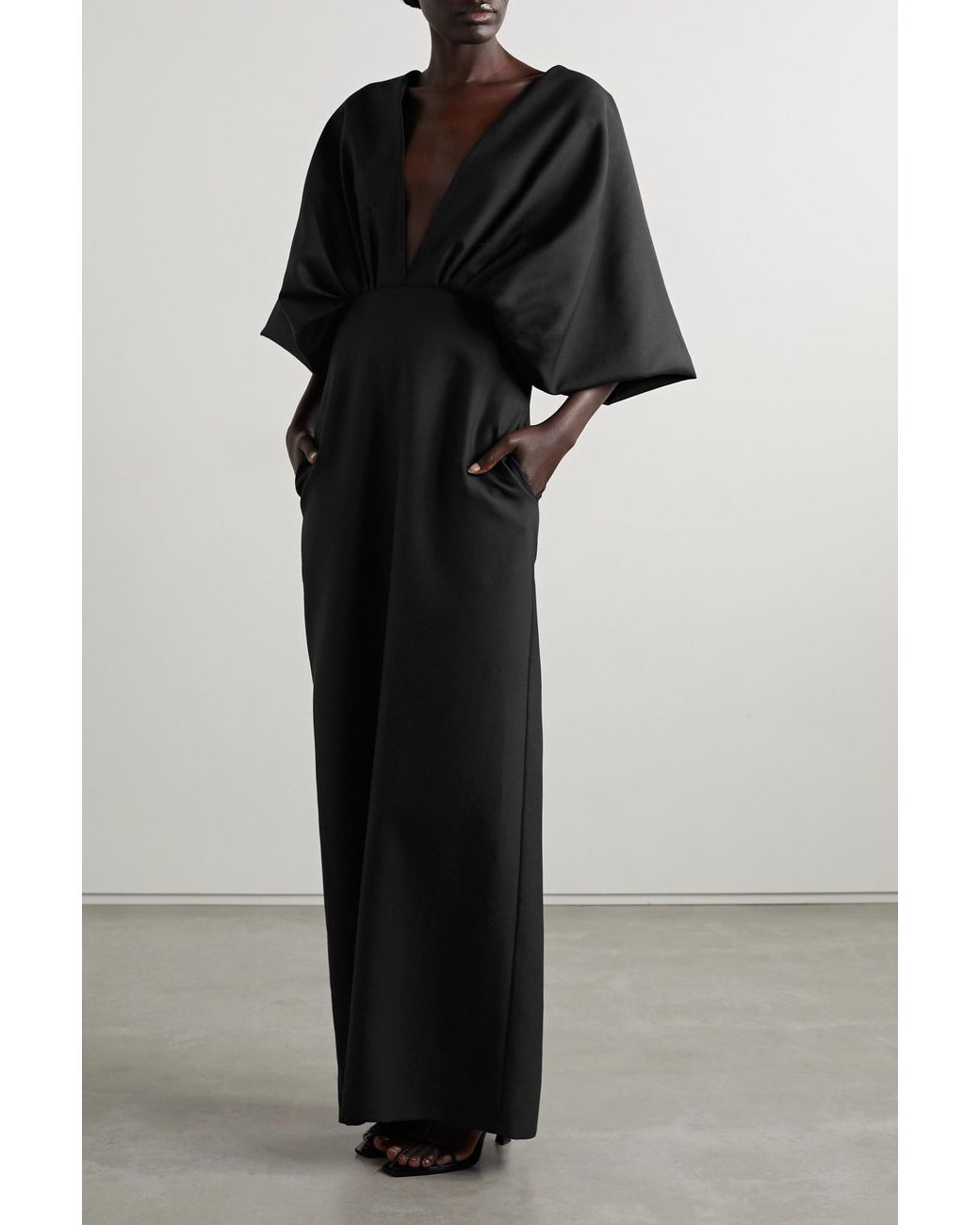 The Row Black Abinhav Pleated Dress