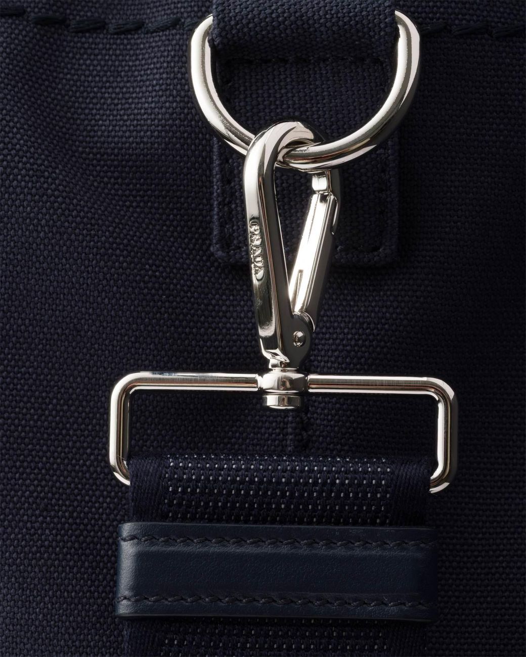 Prada Blue Canvas Drawstring Duffle Bag for men