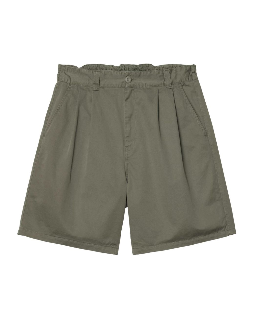 Carhartt Green Wip Pleated Bermuda Shorts for men