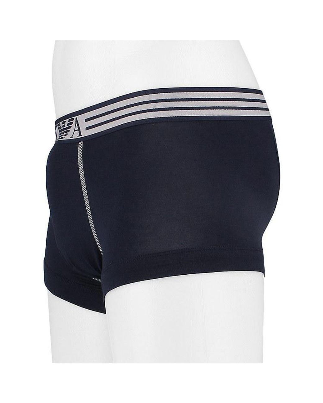 Emporio Armani Blue Elastic Waist Boxer Briefs for men