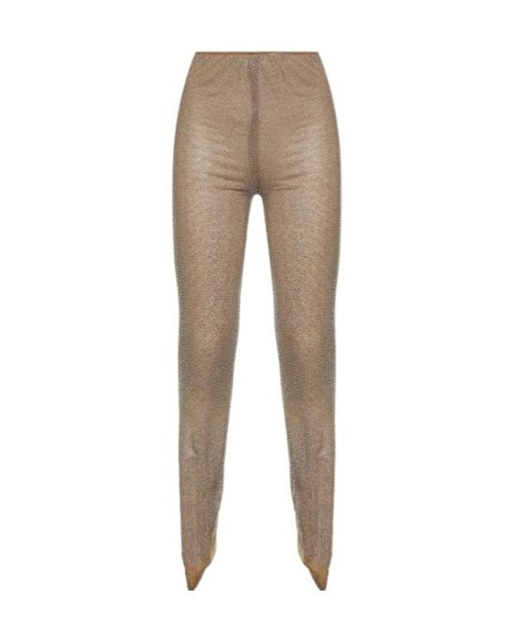 GIUSEPPE DI MORABITO Natural Embellished Leggings