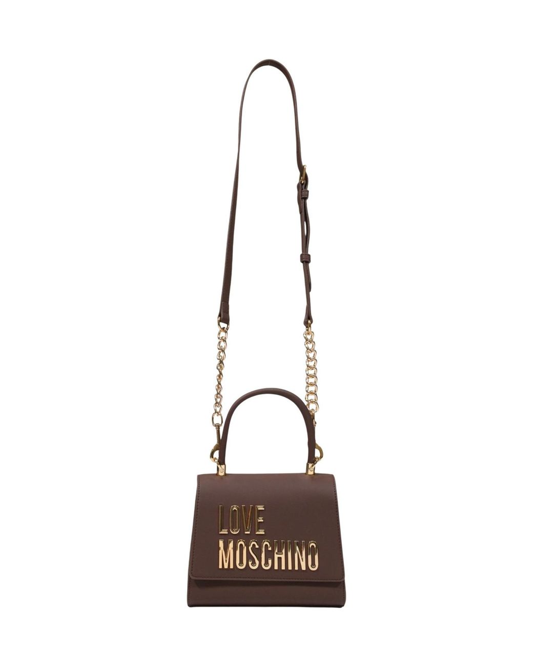 Moschino Brown Top-Handle Shoulder Bag