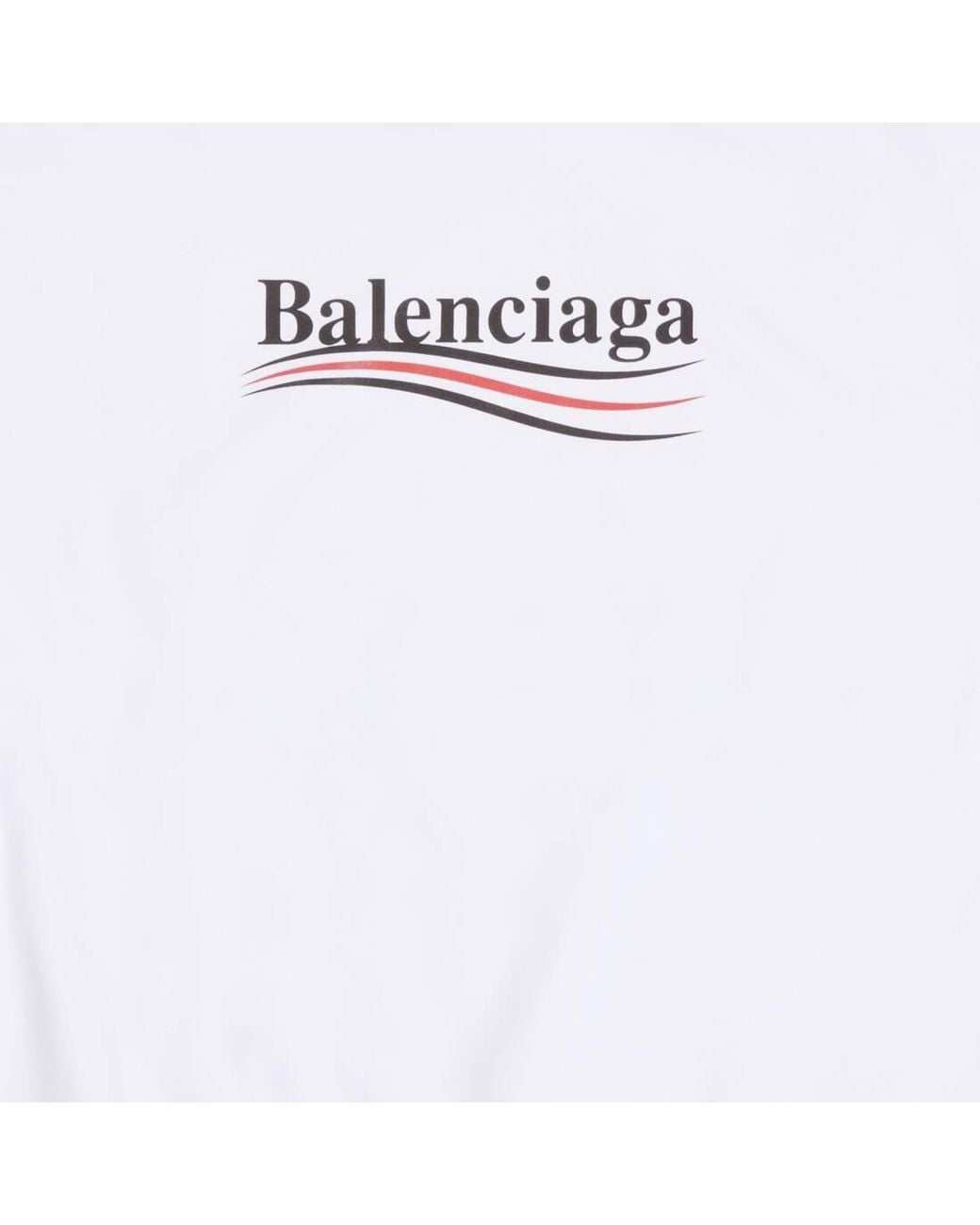 Balenciaga White Felpa Con Cappuccio Political Campaign Hoodie Large Fit Da Donna