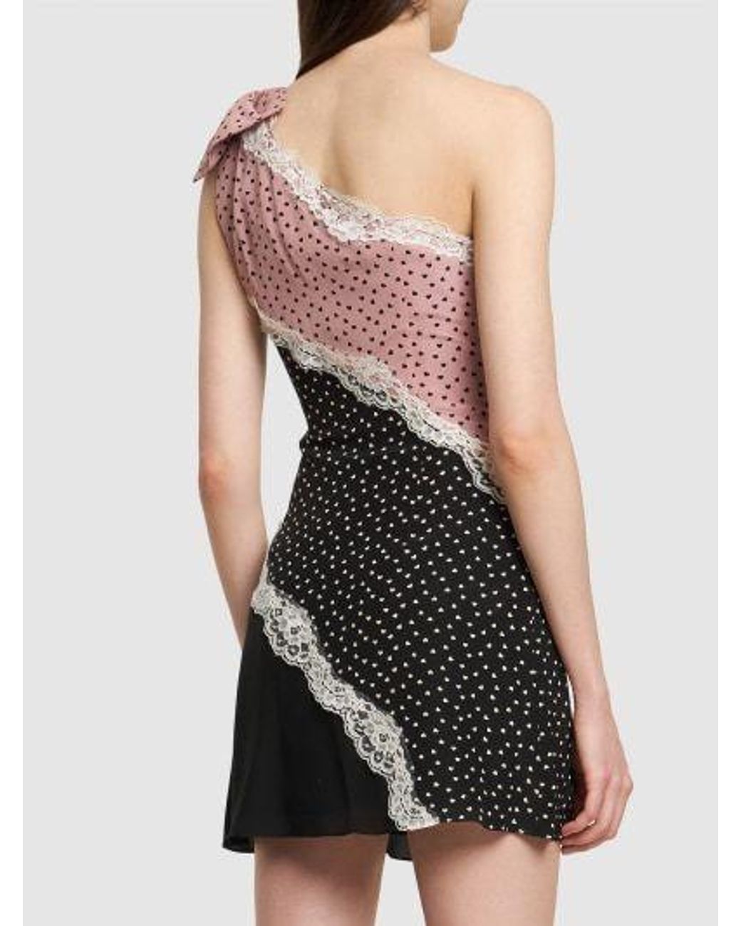 Alessandra Rich Pink Heart Print Dress