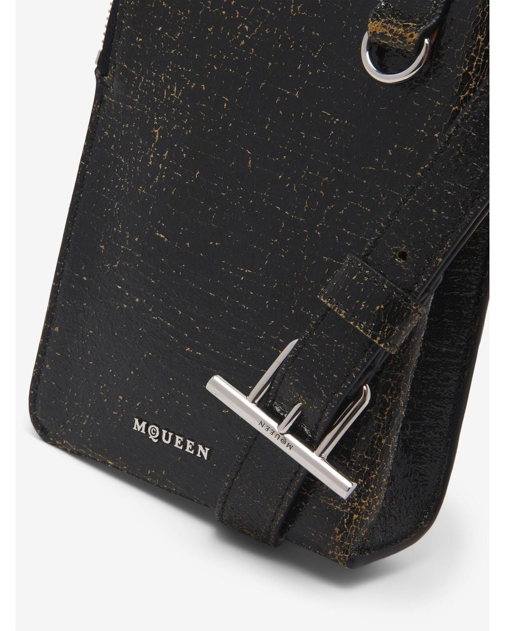McQueen Gray T-Bar Sling Phone Holder for men