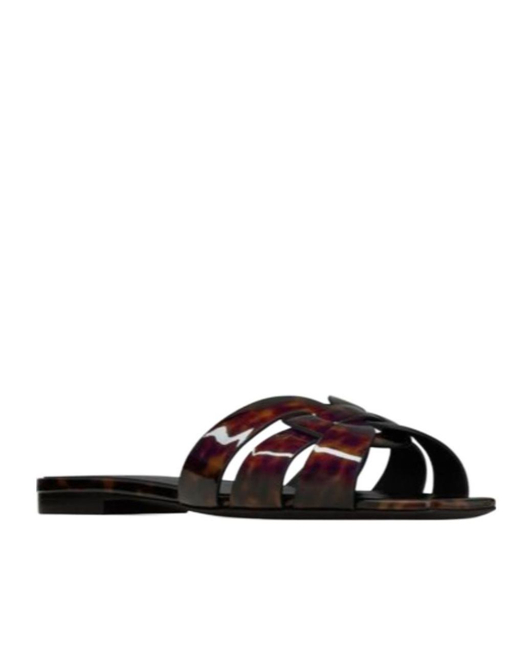Saint Laurent White Tribute Slip-On Sandals