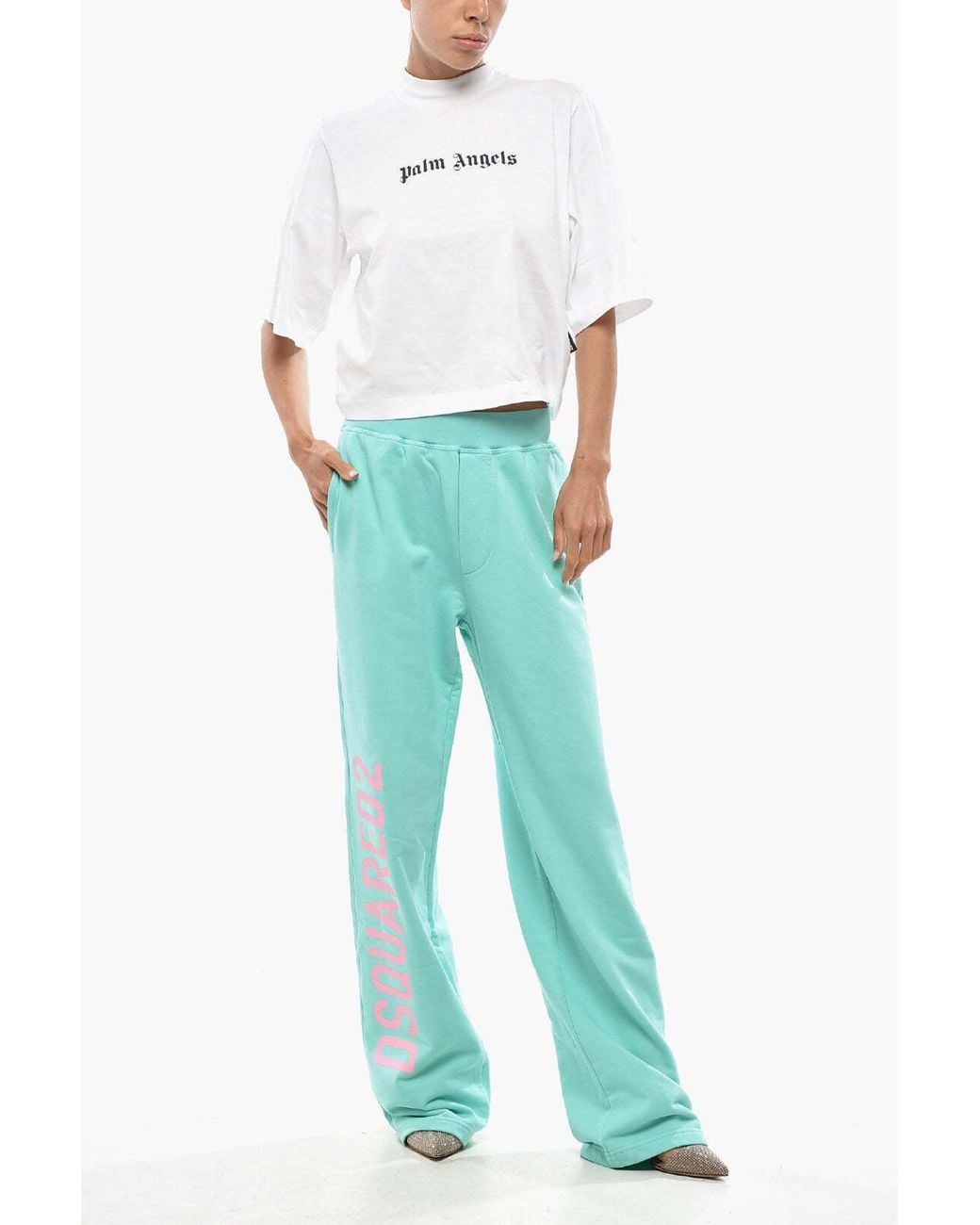 DSquared² Blue Printed Logo Joggers