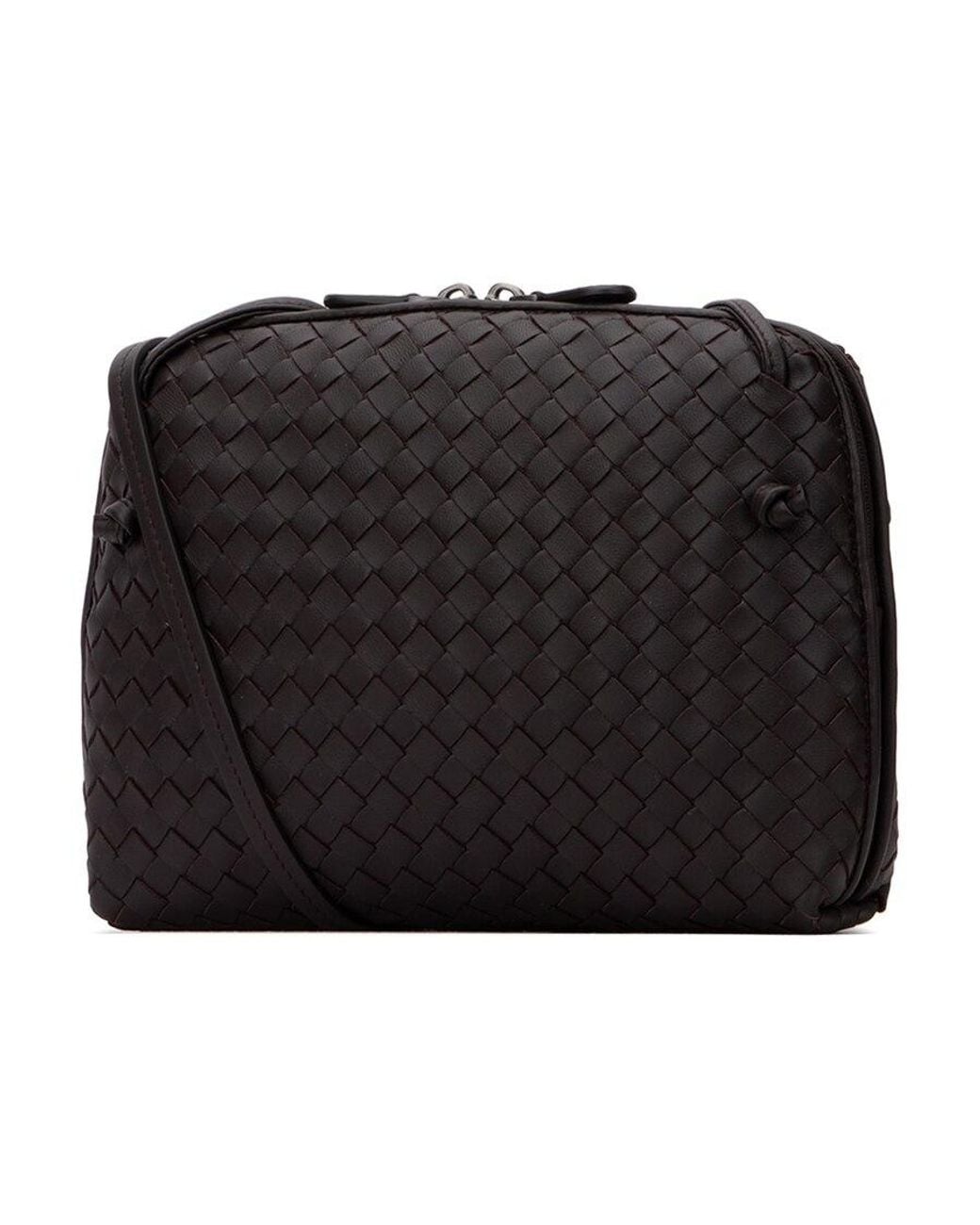 Bottega Veneta Black Woven Crossbody Bag