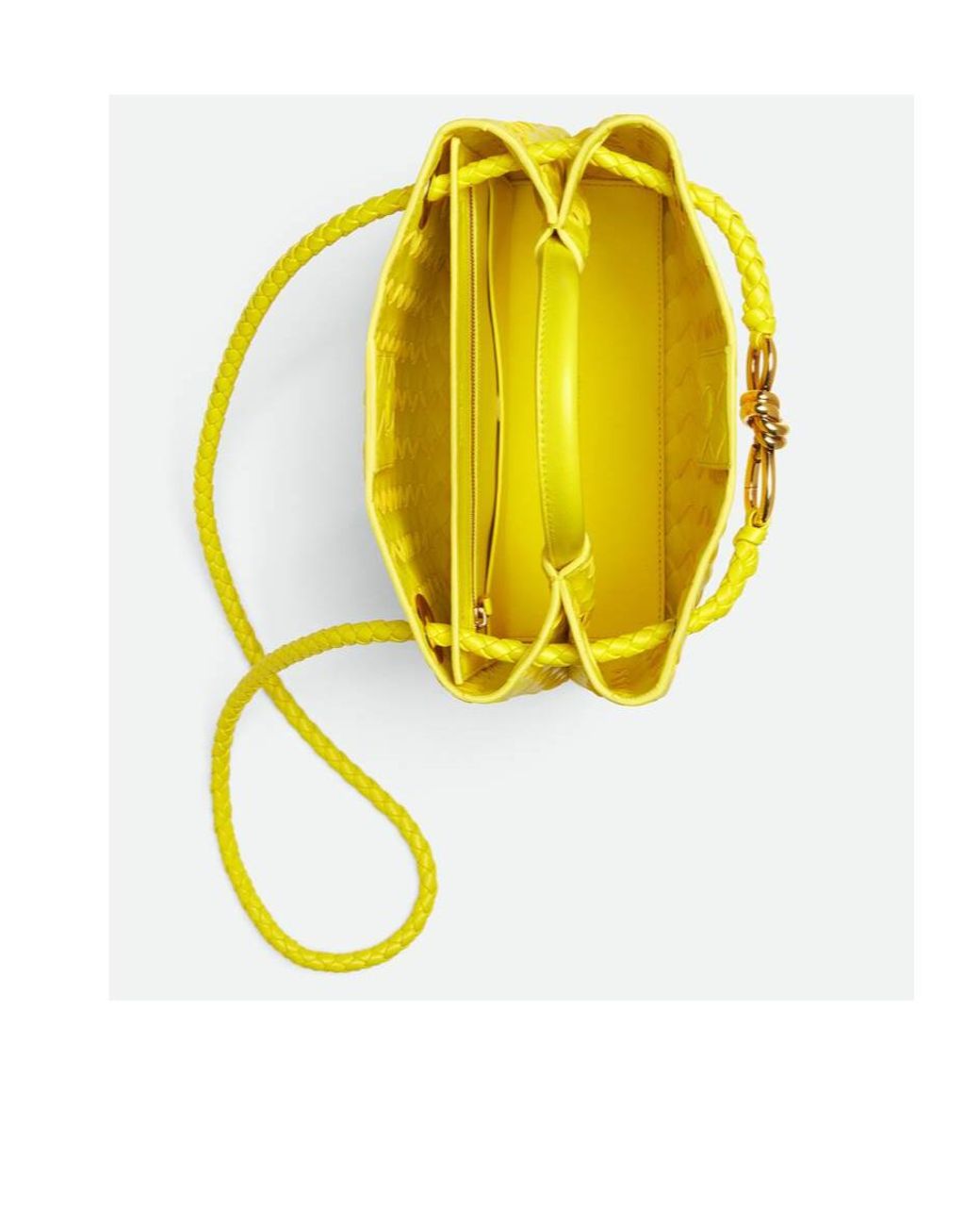 Bottega Veneta Yellow Andiamo Small Tote Bag