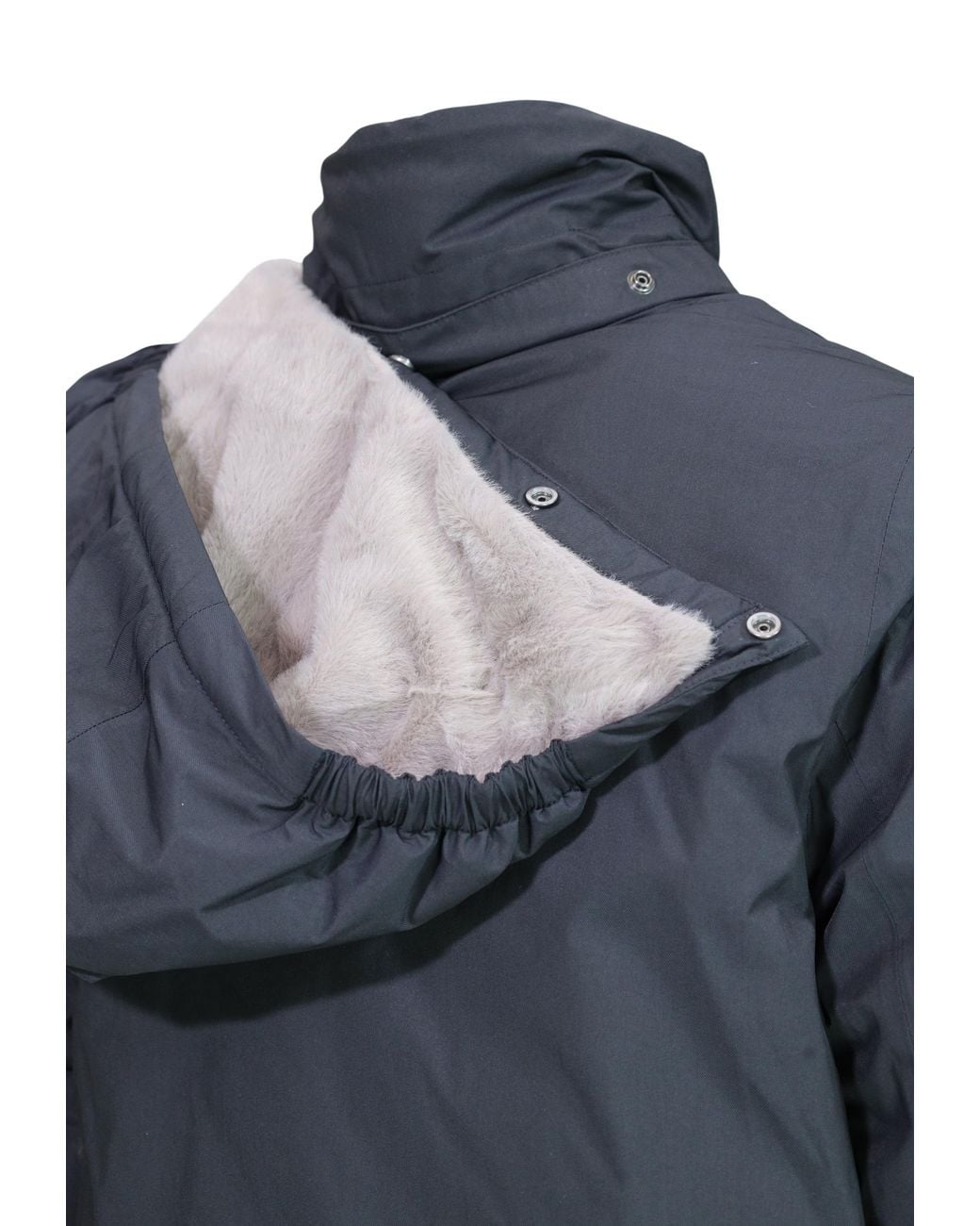 K-Way Blue Marlette Logo Patch Twill Jacket