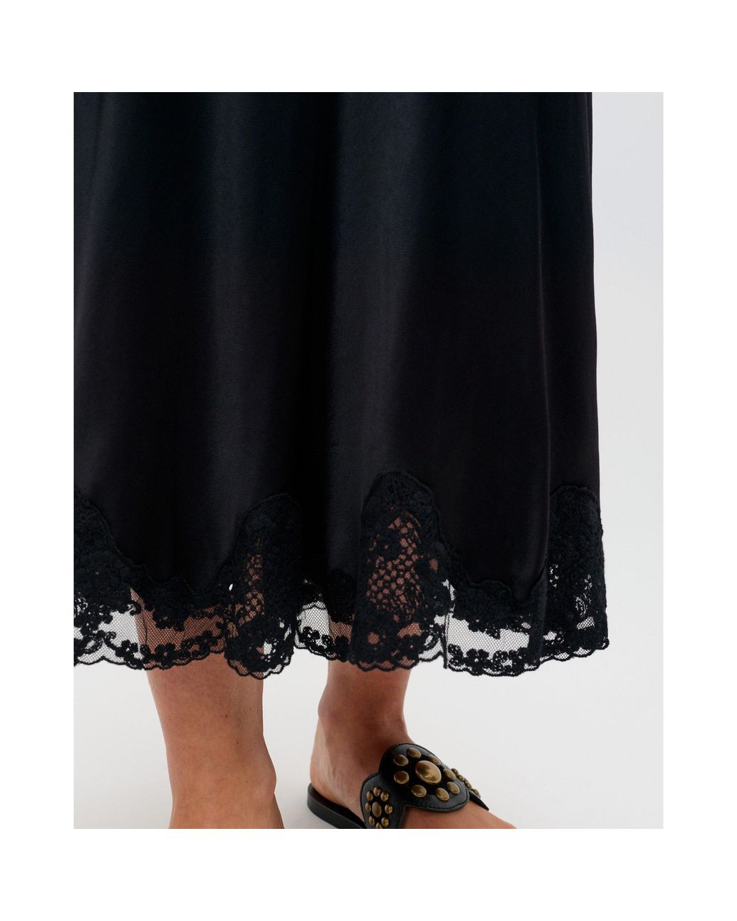 Rixo Black Pleated Skirt