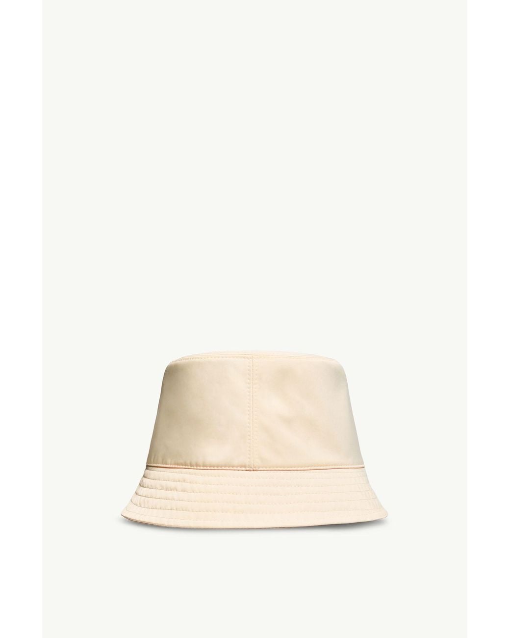 Moncler Natural Leather Logo Gabardine Bucket Hat